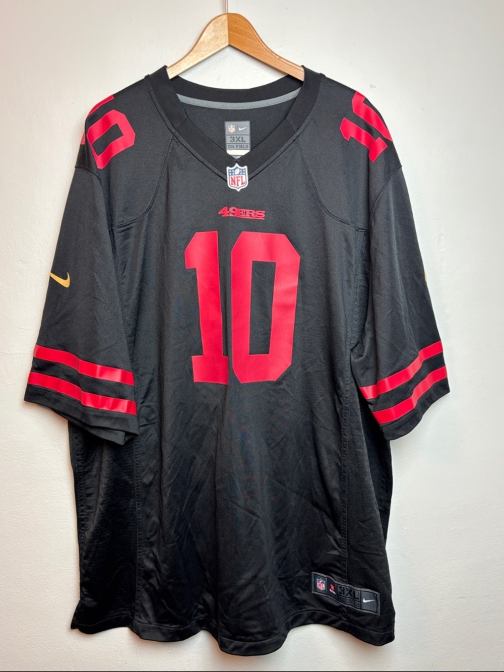 Nike On Field San Francisco 49ers Jimmy Garoppolo #10 Black Jersey Men’s 3XL